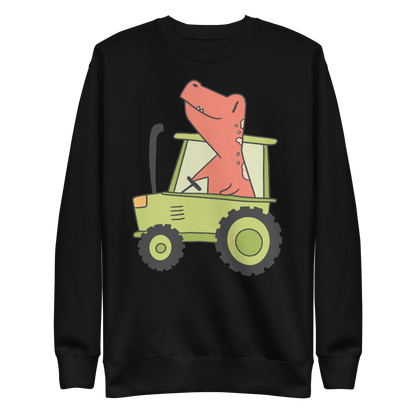 dinosaur tractor | Unisex Premium Sweatshirt