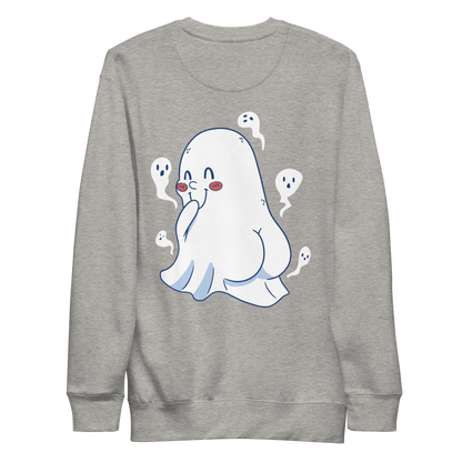 Funny ghost cartoon | Unisex Premium Sweatshirt - F&B