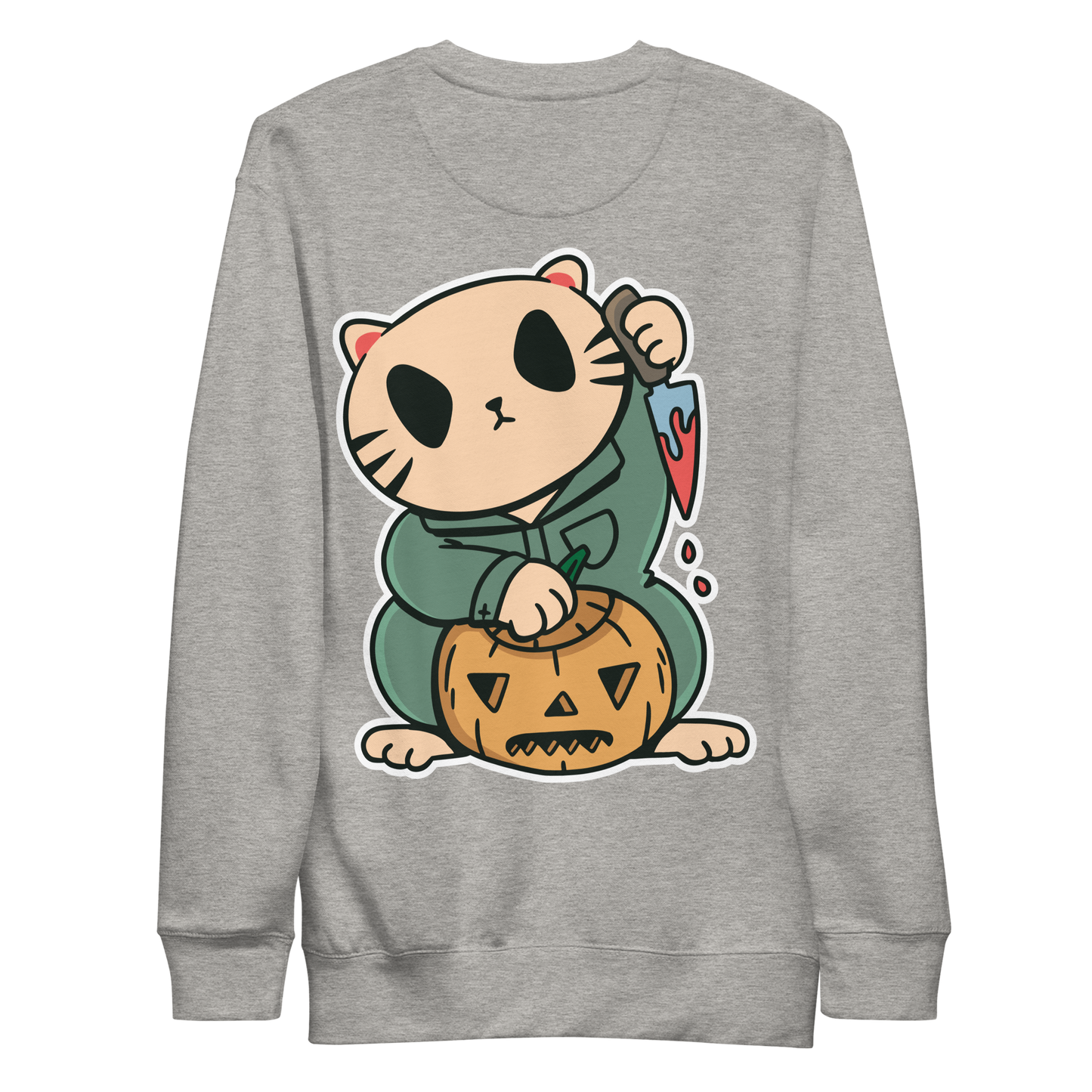 Halloween cat character | Unisex Premium Sweatshirt - F&B