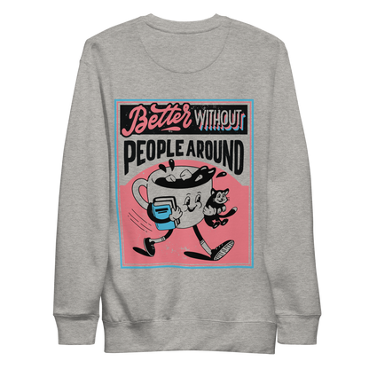 Antisocial coffee cup poster | Unisex Premium Sweatshirt - F&B