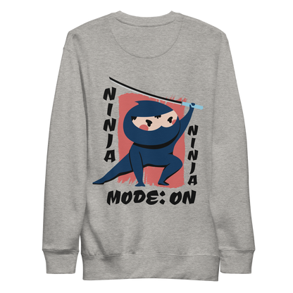Ninja with sword cartoon | Unisex Premium Sweatshirt - F&B