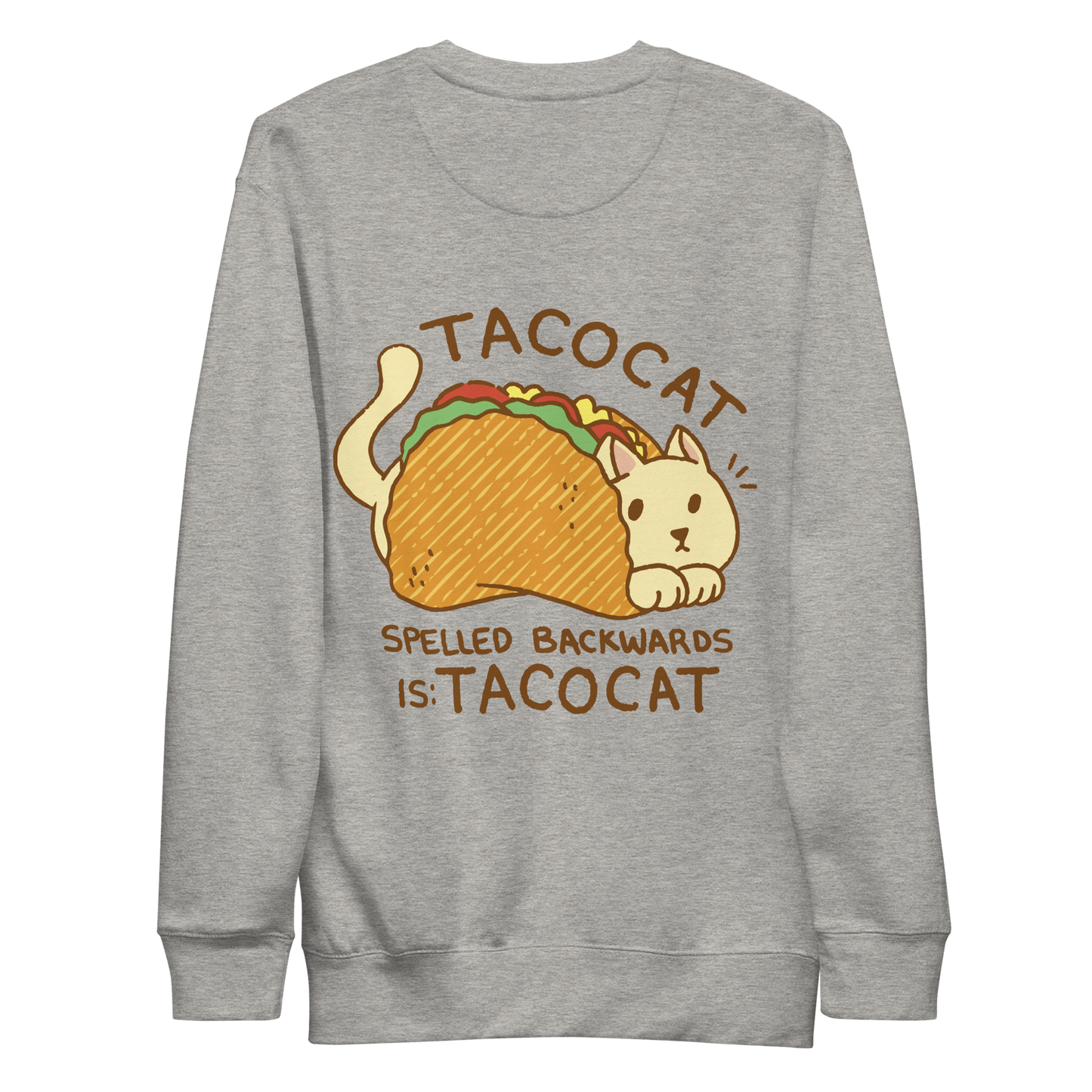 Cat animal in taco cartoon | Unisex Premium Sweatshirt - F&B