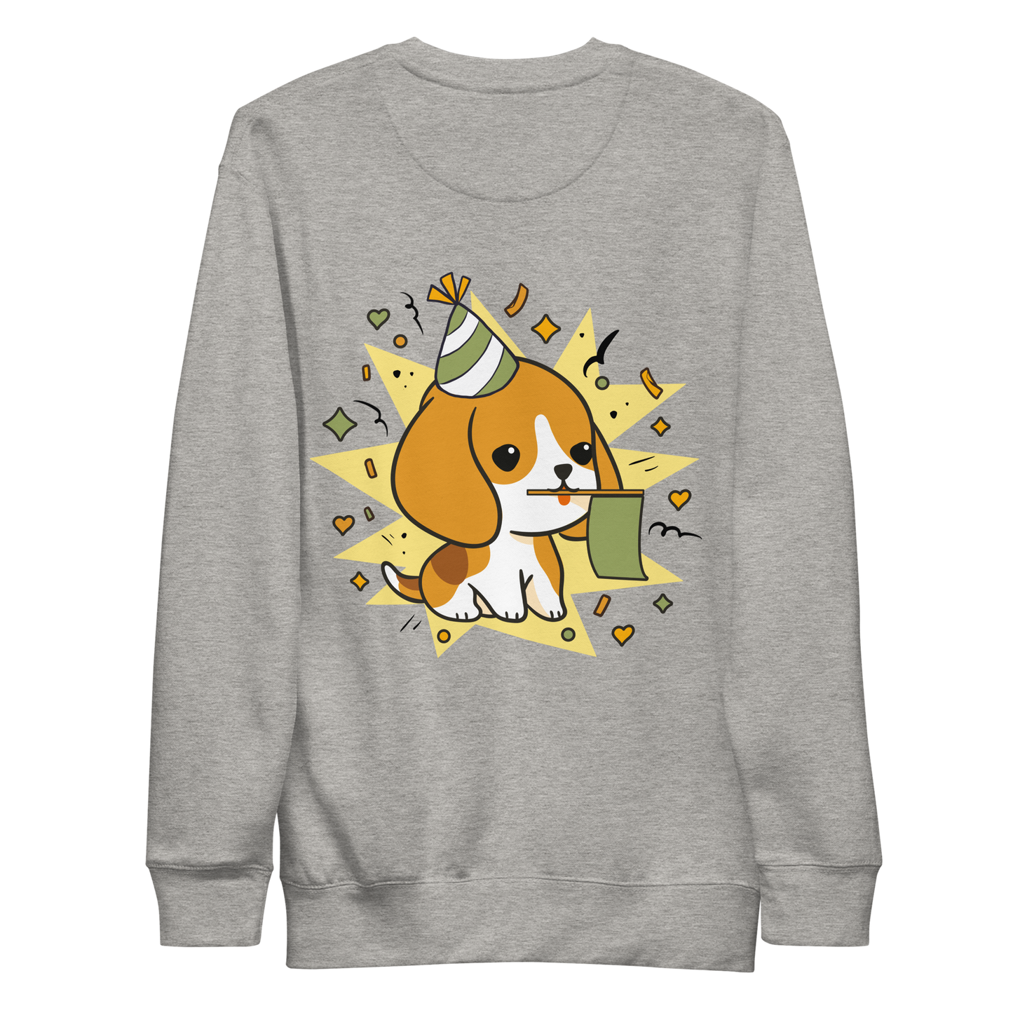 Cute celebrating beagle dog | Unisex Premium Sweatshirt - F&B