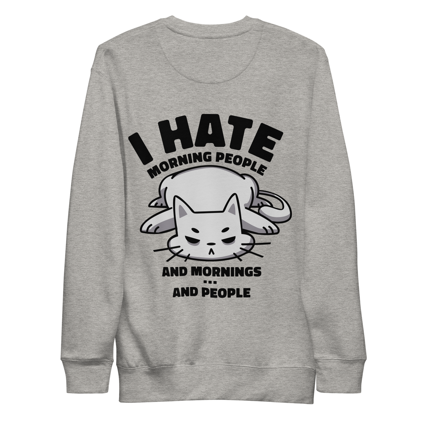 Angry cat animal sleeping | Unisex Premium Sweatshirt