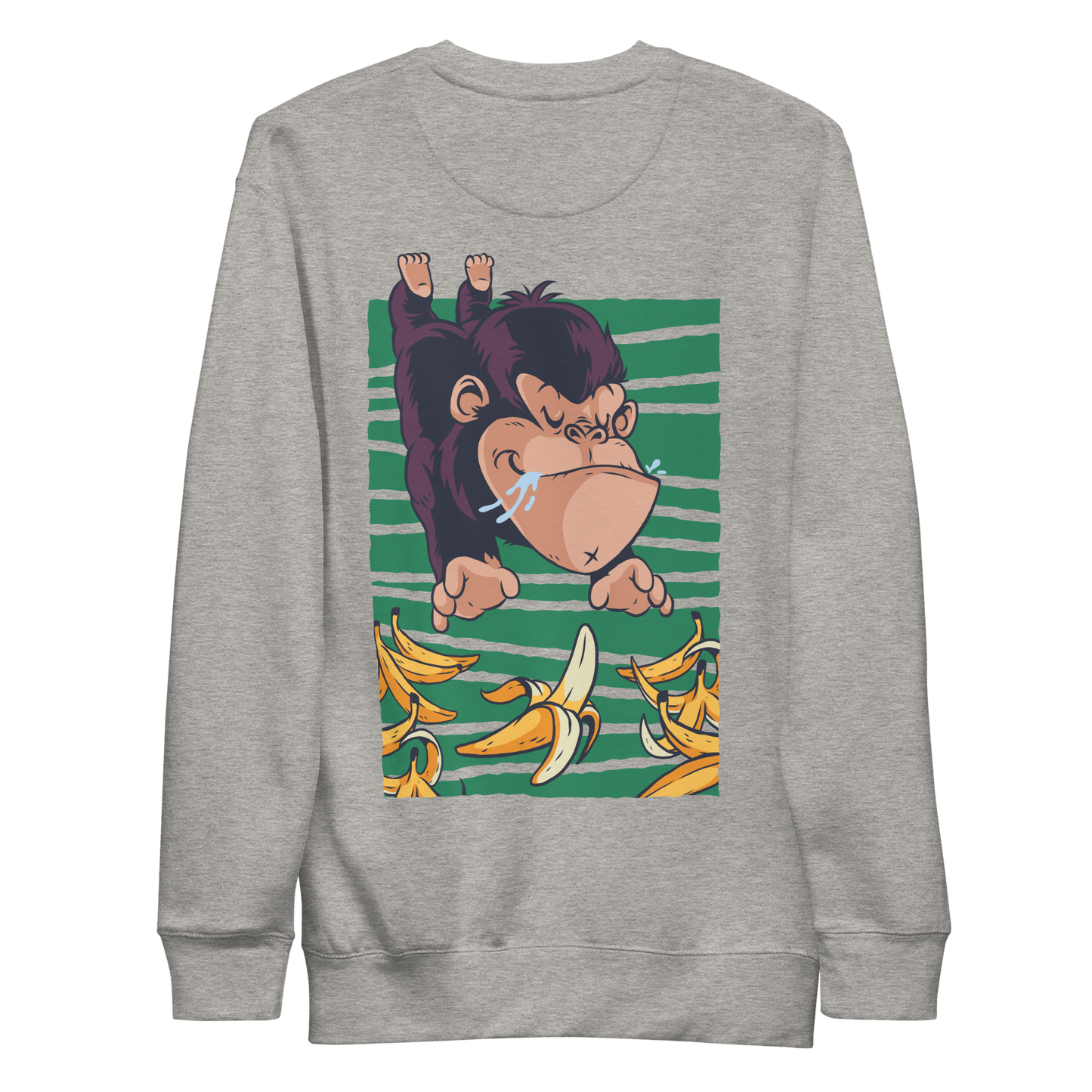 Gorilla Chasing Bananas | Unisex Premium Sweatshirt - F&B