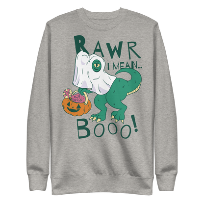 Ghost dinosaur halloween | Unisex Premium Sweatshirt