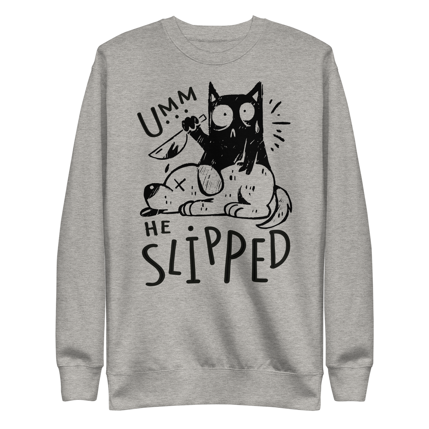 Cat killing dog | Unisex Premium Sweatshirt