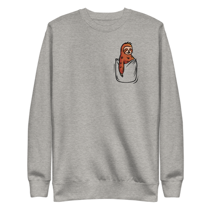 Sloth in a pocket color | Unisex Premium Sweatshirt