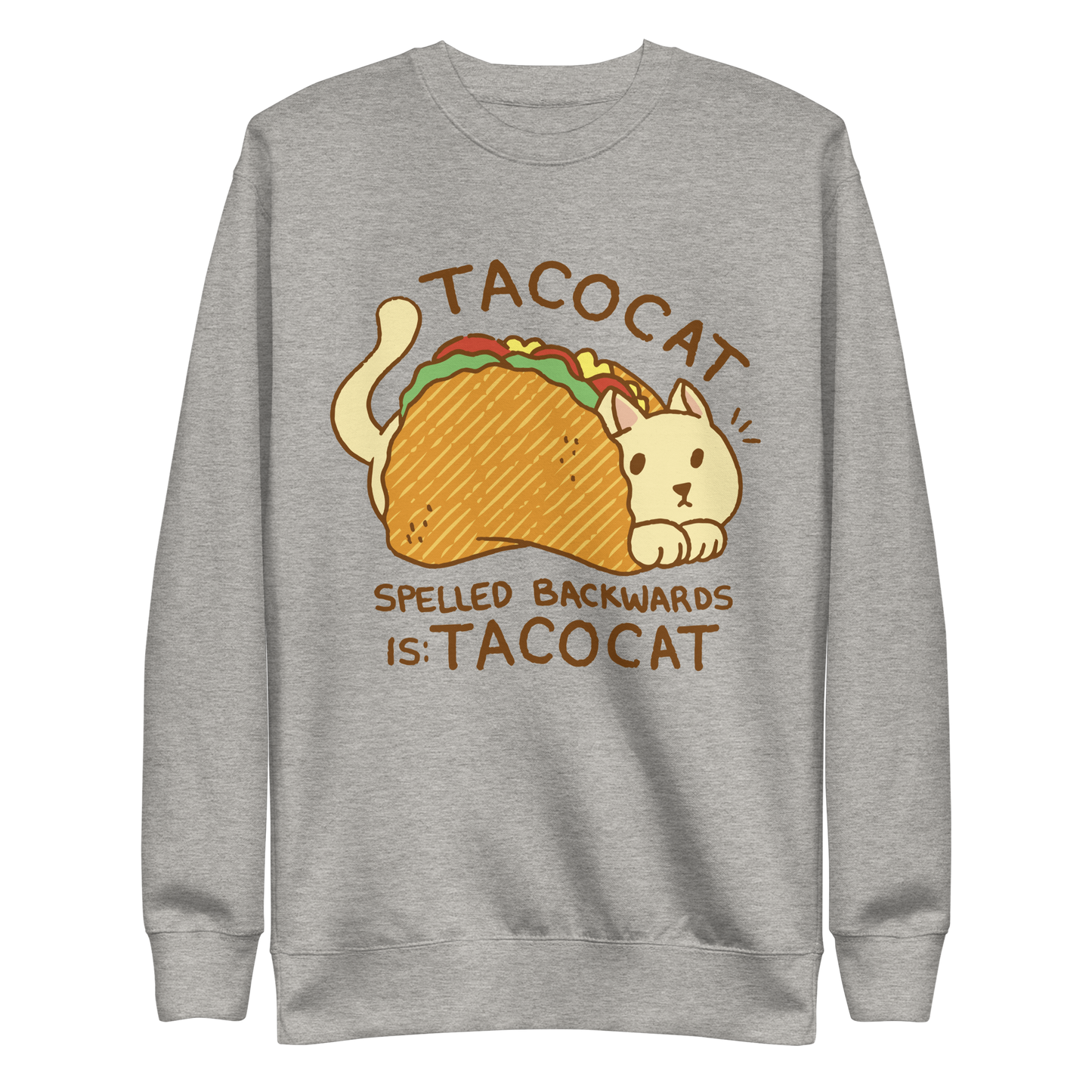 Cat animal in taco cartoon | Unisex Premium Sweatshirt