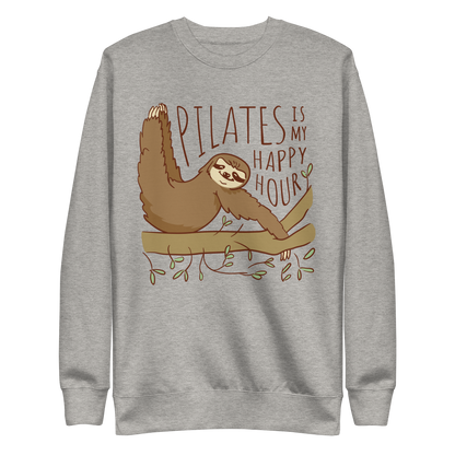 Lovely pilates sloth animal quote | Unisex Premium Sweatshirt