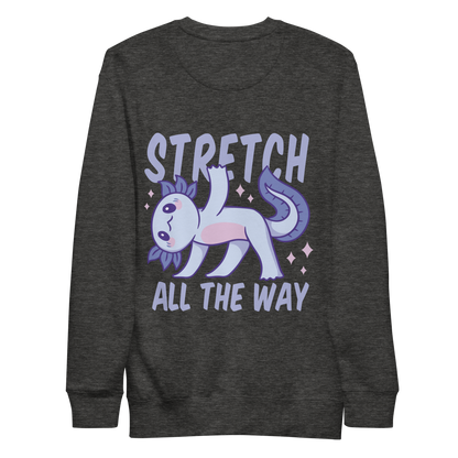 Stretching fitness axolotl | Unisex Premium Sweatshirt - F&B