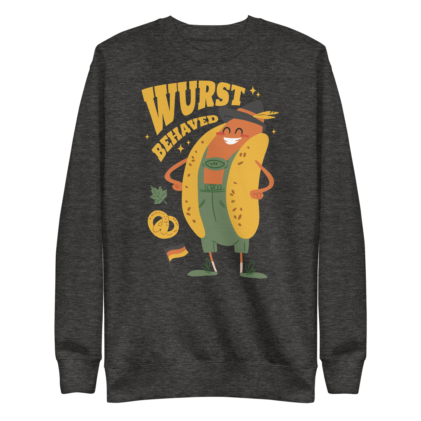 Oktoberfest hot-dog cartoon | Unisex Premium Sweatshirt