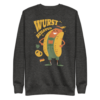 Oktoberfest hot-dog cartoon | Unisex Premium Sweatshirt