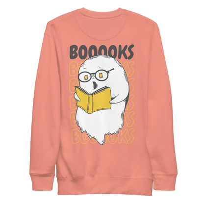Ghost reading books | Unisex Premium Sweatshirt - F&B