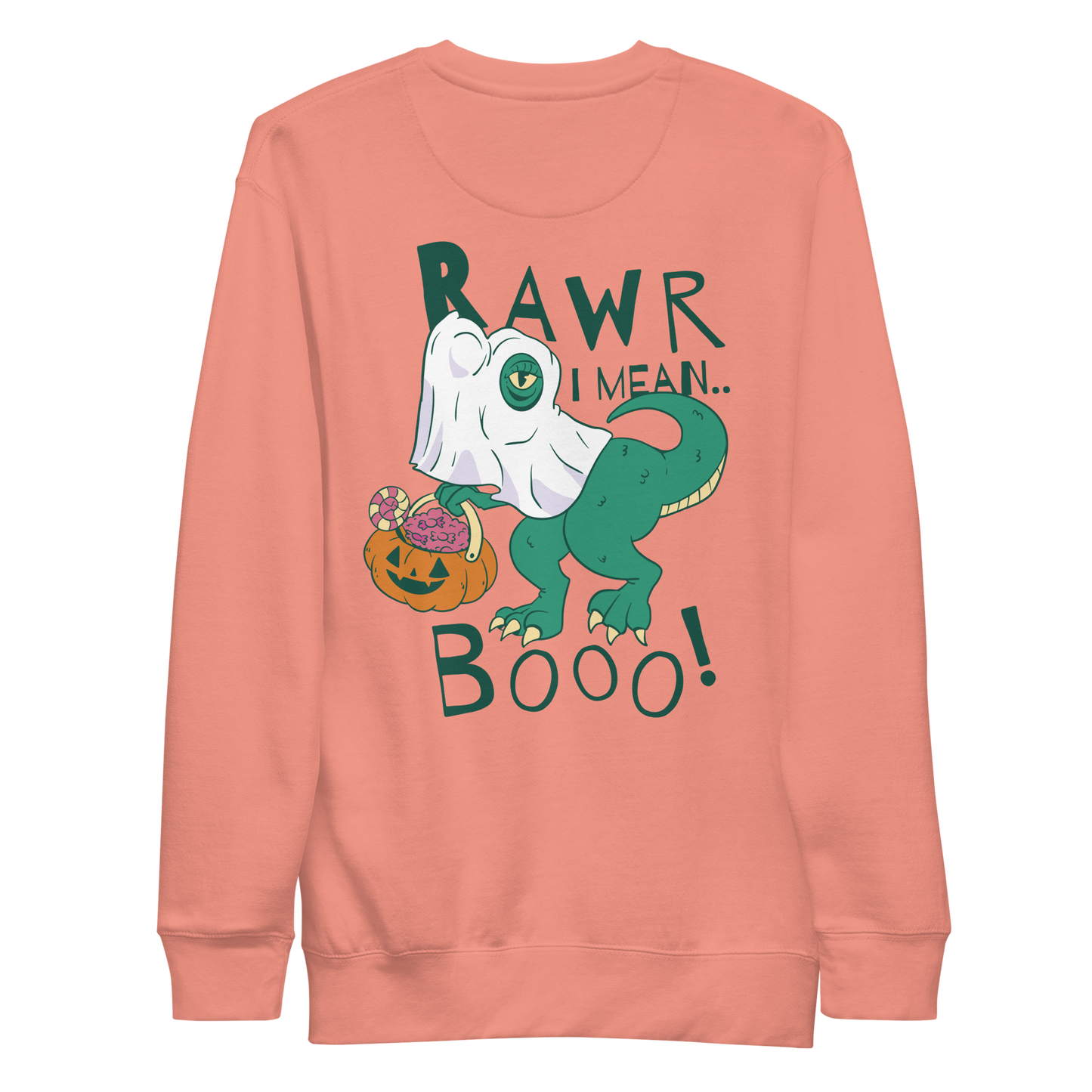 Ghost dinosaur halloween | Unisex Premium Sweatshirt - F&B