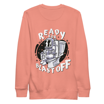 Funny toilet astronaut | Unisex Premium Sweatshirt - F&B