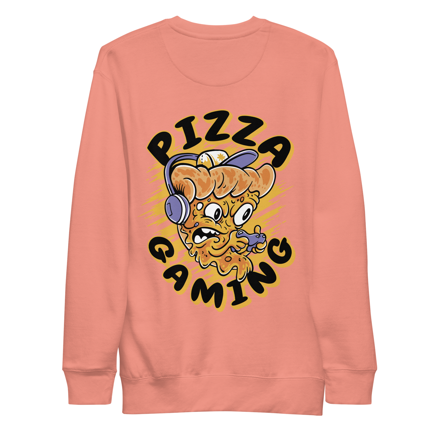 Cartoon pizza gamer | Unisex Premium Sweatshirt - F&B