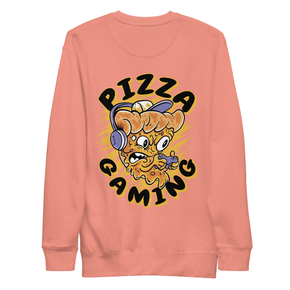 Cartoon pizza gamer | Unisex Premium Sweatshirt - F&B