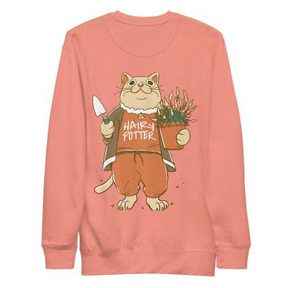 Cat animal with plant | Unisex Premium Sweatshirt - F&B