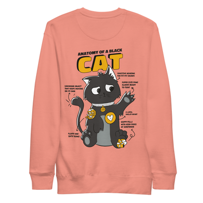 Black cat animal anatomy | Unisex Premium Sweatshirt - F&B