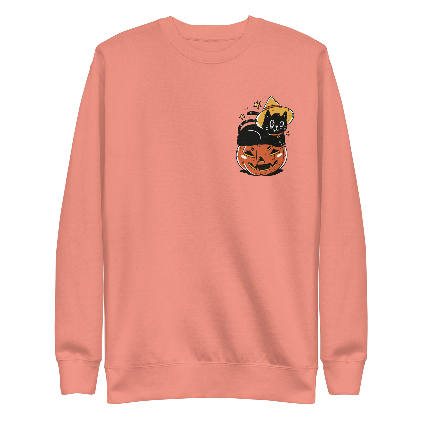 Pumpkin cat Halloween | Unisex Premium Sweatshirt - F&B
