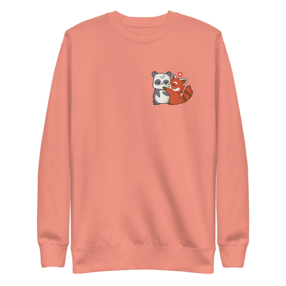 Panda Cartoon Love | Unisex Premium Sweatshirt - F&B