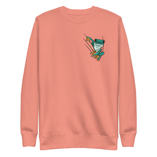 Cute green frog animal | Unisex Premium Sweatshirt - F&B