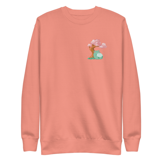 Frog and sakura tree | Unisex Premium Sweatshirt - F&B