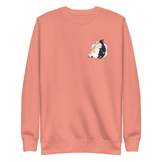Fat cat resting | Unisex Premium Sweatshirt - F&B