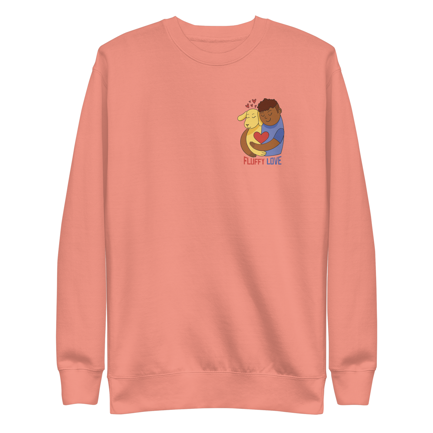 Dog and human hug | Unisex Premium Sweatshirt - F&B