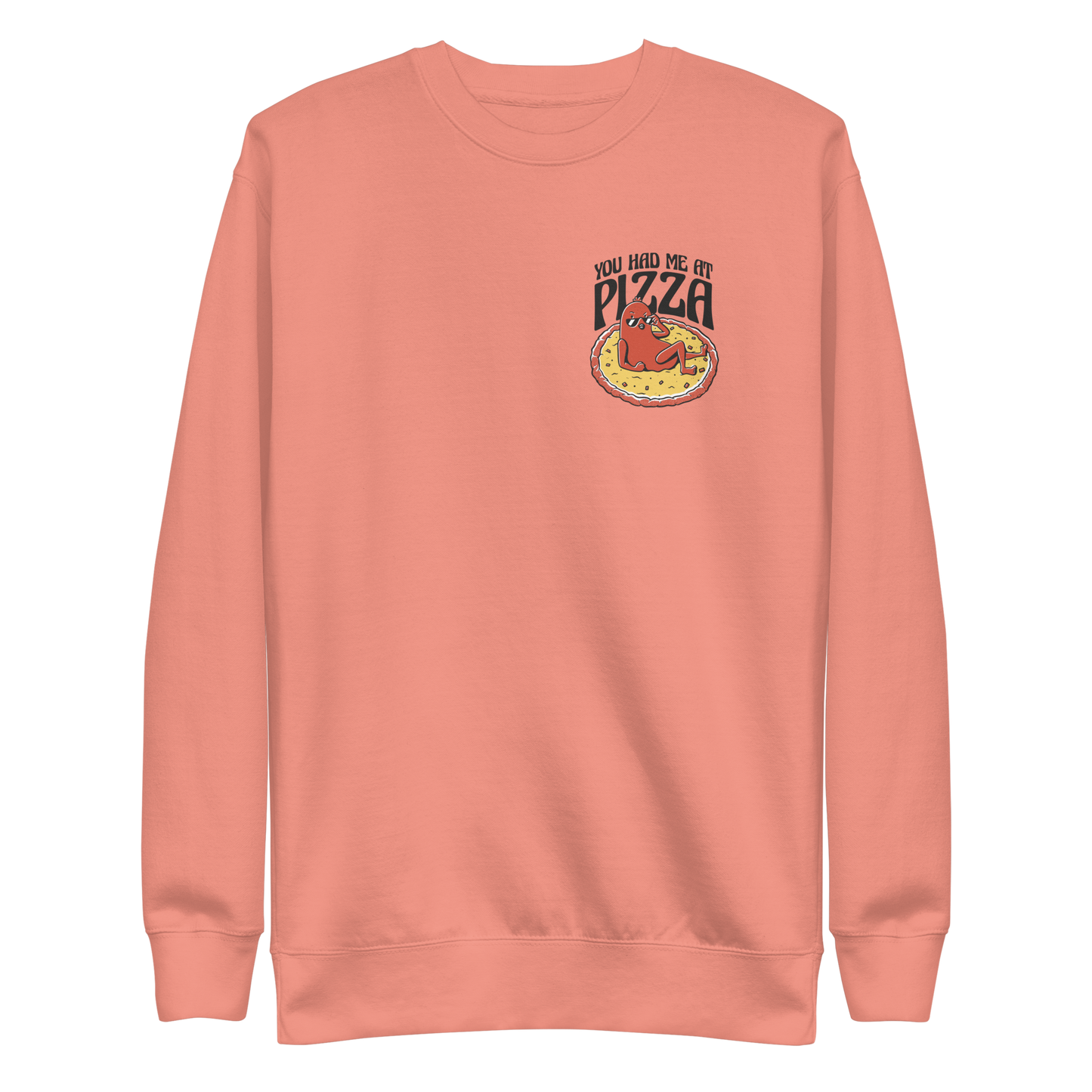 Pepperoni pizza cartoon | Unisex Premium Sweatshirt - F&B