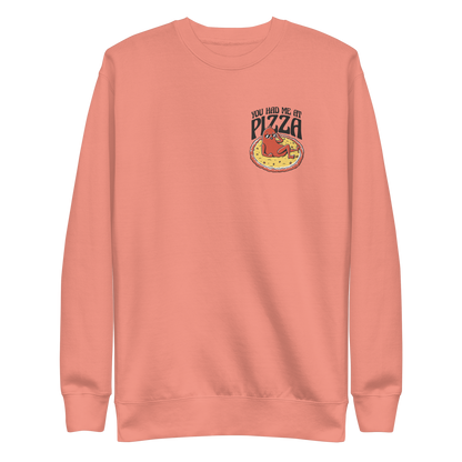 Pepperoni pizza cartoon | Unisex Premium Sweatshirt - F&B