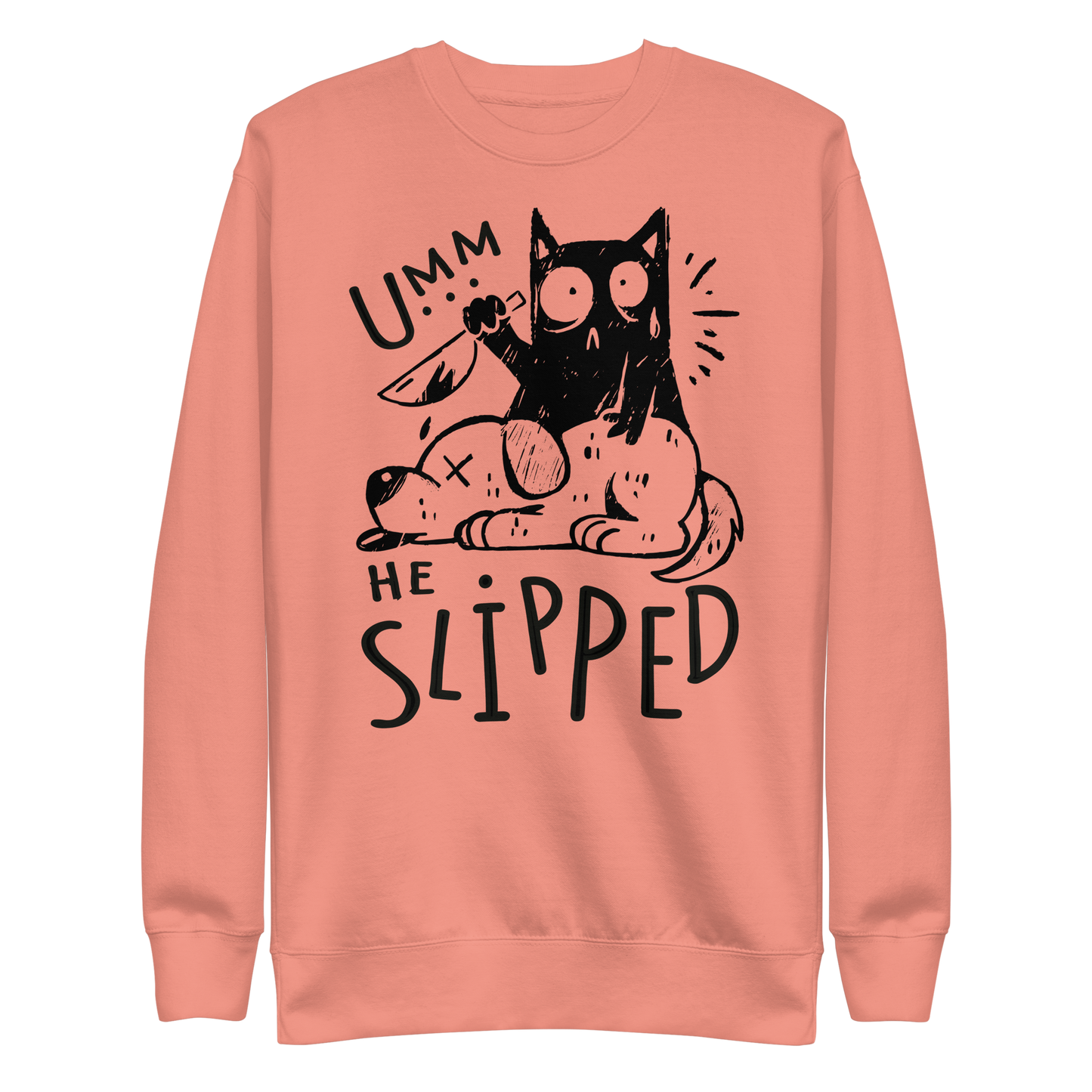 Cat killing dog | Unisex Premium Sweatshirt