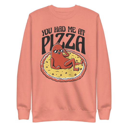 Pepperoni pizza cartoon | Unisex Premium Sweatshirt