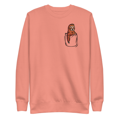 Sloth in a pocket color | Unisex Premium Sweatshirt