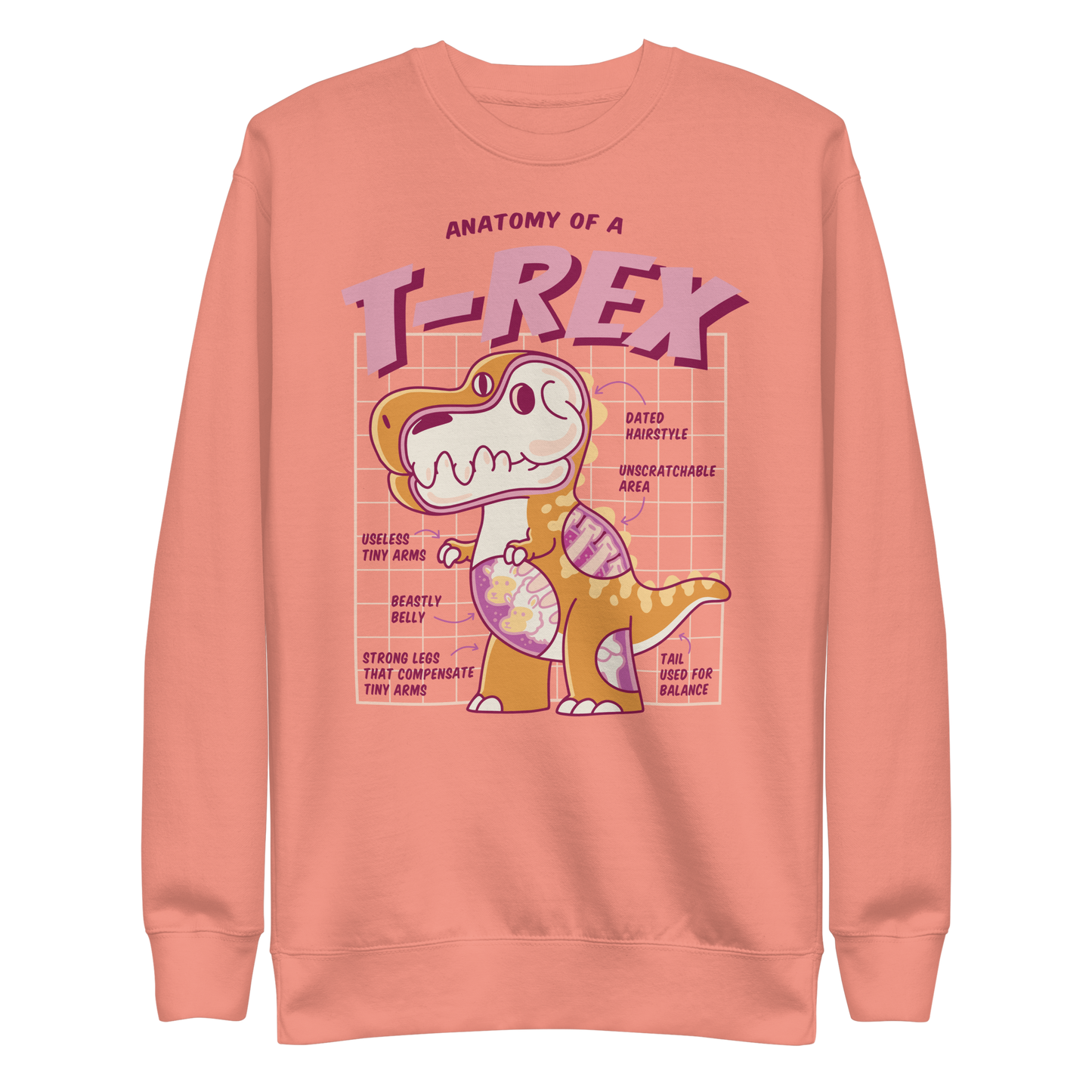 T-rex anatomy funny | Unisex Premium Sweatshirt