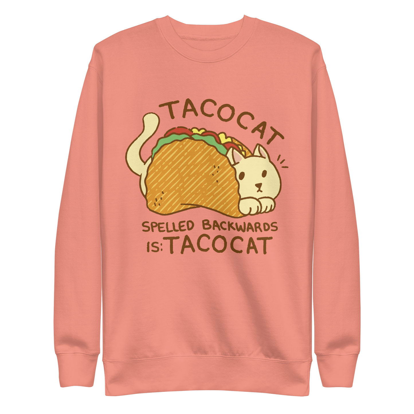 Cat animal in taco cartoon | Unisex Premium Sweatshirt