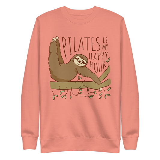 Lovely pilates sloth animal quote | Unisex Premium Sweatshirt