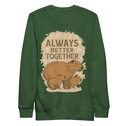 Capybara family quote | Unisex Premium Sweatshirt - F&B