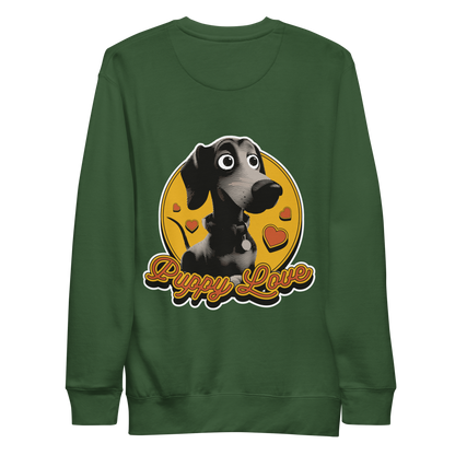 Black puppy dog animal 3D | Unisex Premium Sweatshirt - F&B