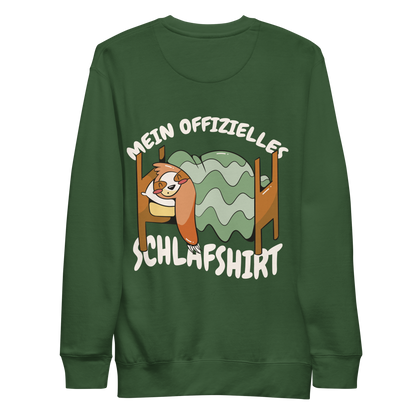 Sleeping sloth german | Unisex Premium Sweatshirt