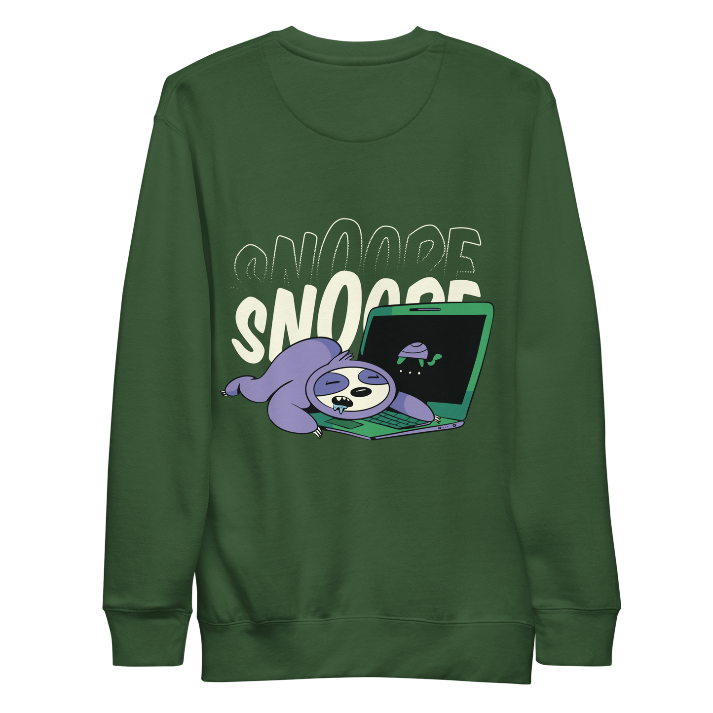 Sloth sleeping on laptop | Unisex Premium Sweatshirt