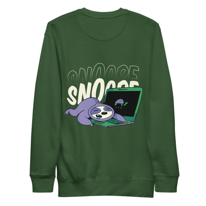 Sloth sleeping on laptop | Unisex Premium Sweatshirt