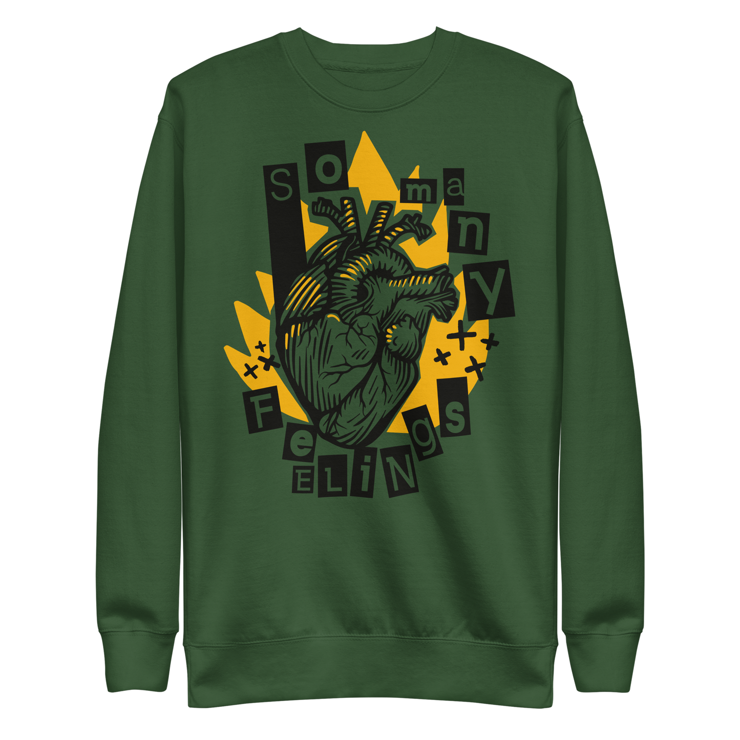 Anatomical heart collage | Unisex Premium Sweatshirt