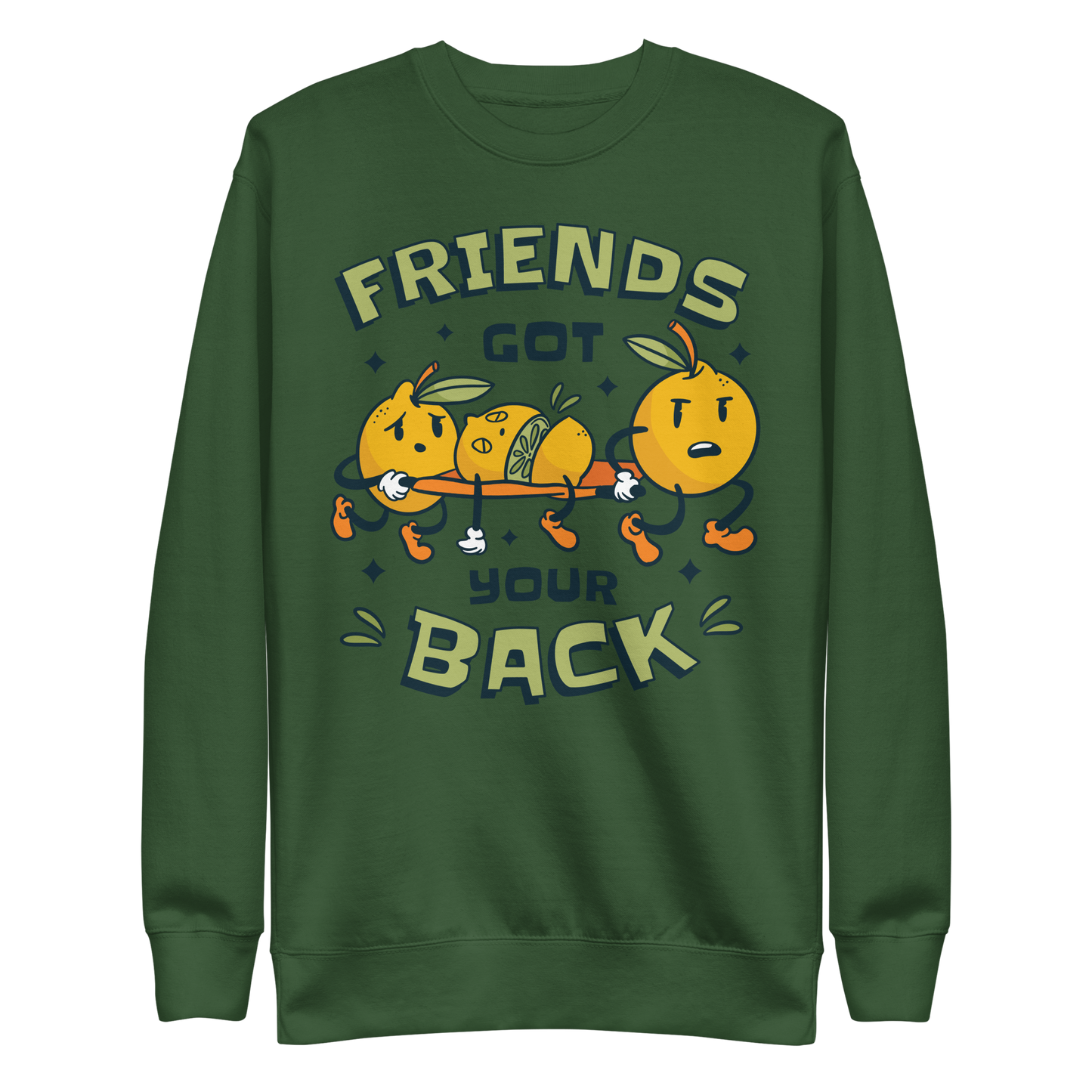 Lemon fruit friends funny | Unisex Premium Sweatshirt