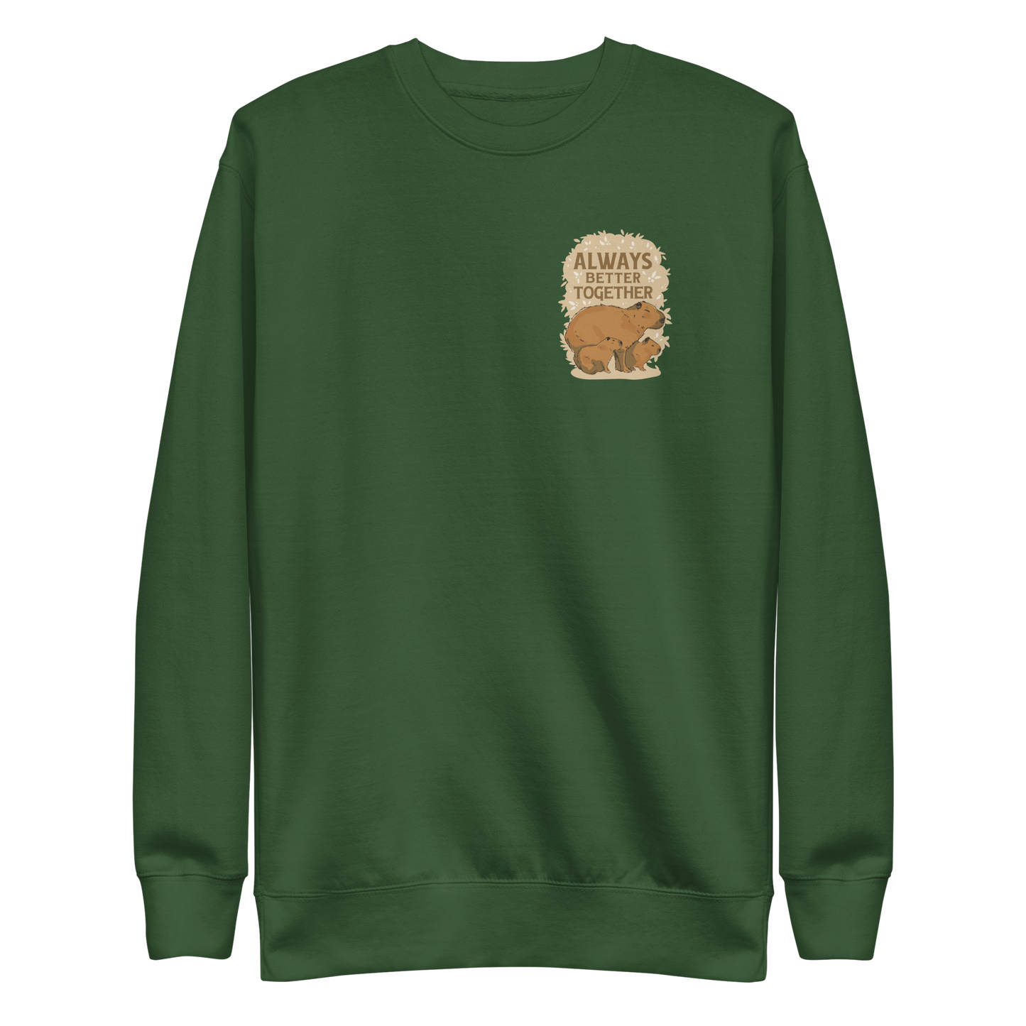 Capybara family quote | Unisex Premium Sweatshirt - F&B