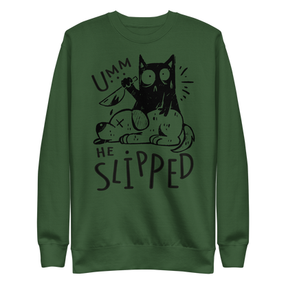 Cat killing dog | Unisex Premium Sweatshirt