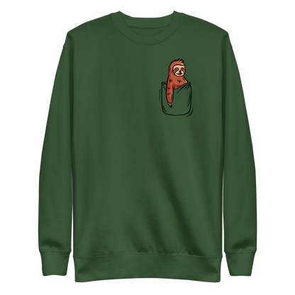 Sloth in a pocket color | Unisex Premium Sweatshirt