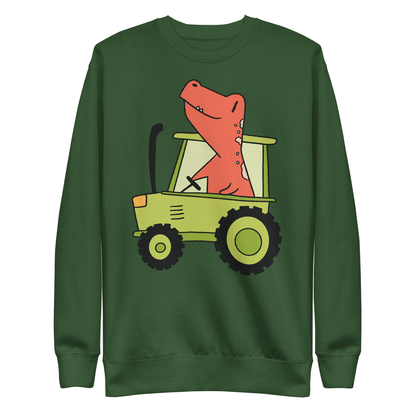 dinosaur tractor | Unisex Premium Sweatshirt