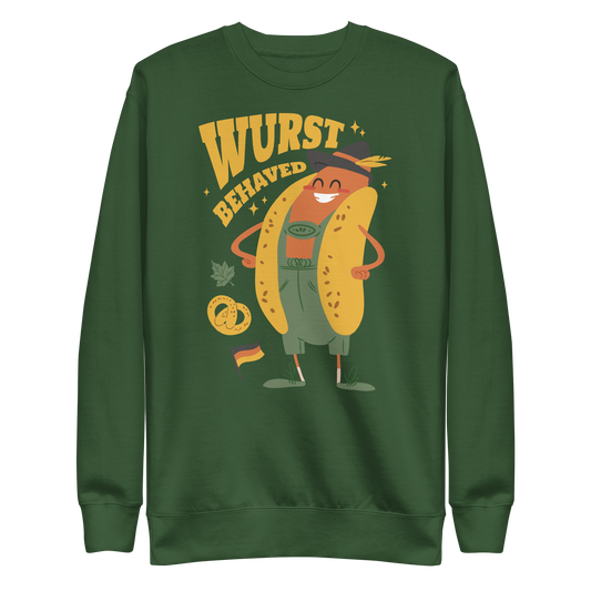 Oktoberfest hot-dog cartoon | Unisex Premium Sweatshirt